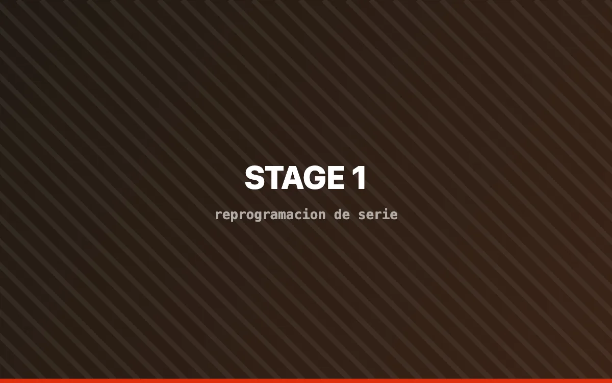 Reprogramación Stage 1 de centralita